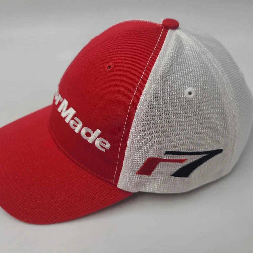 TaylorMade Hat Adjustable Red White Golf r7 Logo Tennis Pickleball Outdoors‎ Men